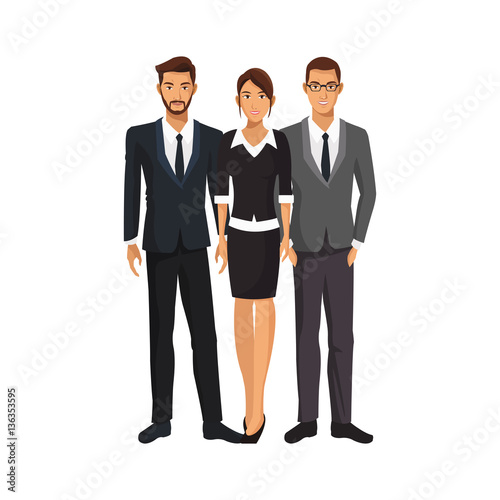group of business people over white backgorund.colorful design. vector illustration