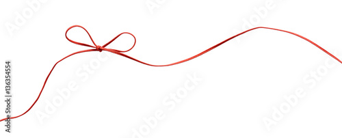 Small red silk soutach bow