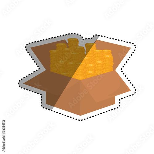 Coins money cash icon vector illustration graphic design