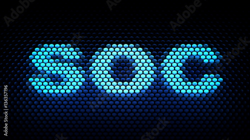 Obraz na plátne SOC acronym (Service-oriented communications)