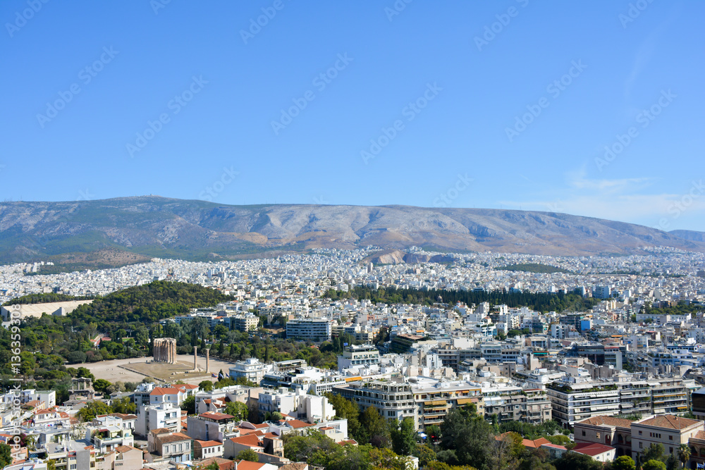 Top view of Athens