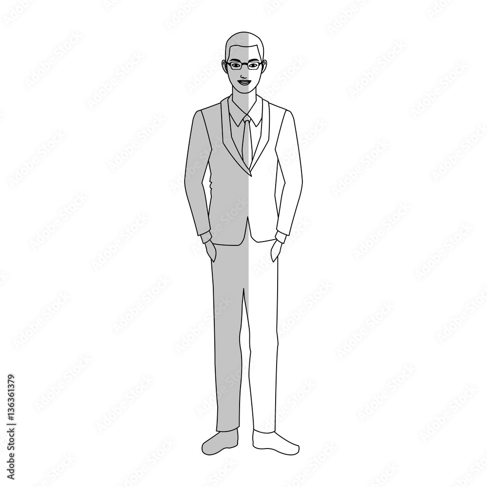 businessman wearing executive clothes over white background. vector illustration businessman wearing executive clothes over white background. vector illustration