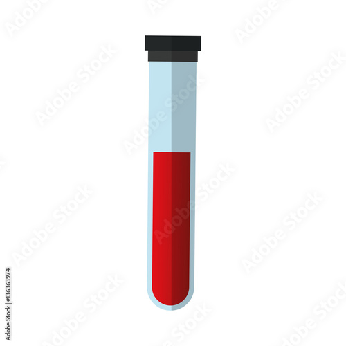 tube with blood over white background. colorful desing. vector illustration