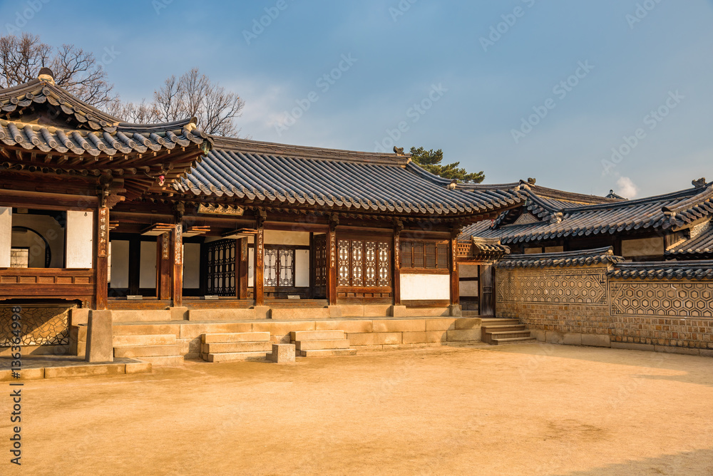 A korean traditional building inside the UNESCO World Heritage Site of Changdeokgung Palace in Seoul A korean traditional building inside the UNESCO World Heritage Site of Changdeokgung Palace in Seoul