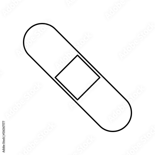 adhesive bandage icon over white background. vector illustration