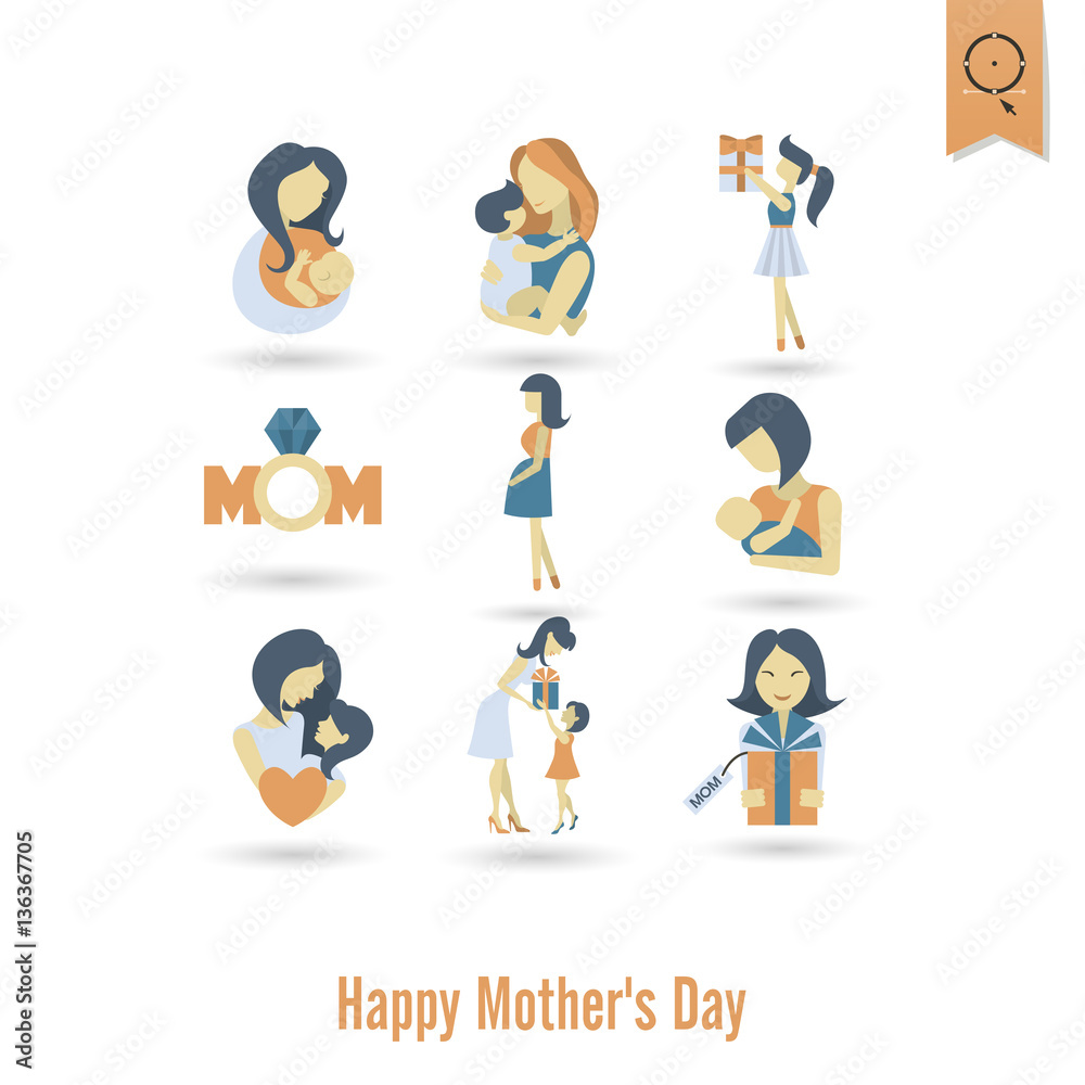 Happy Mothers Day Icons
