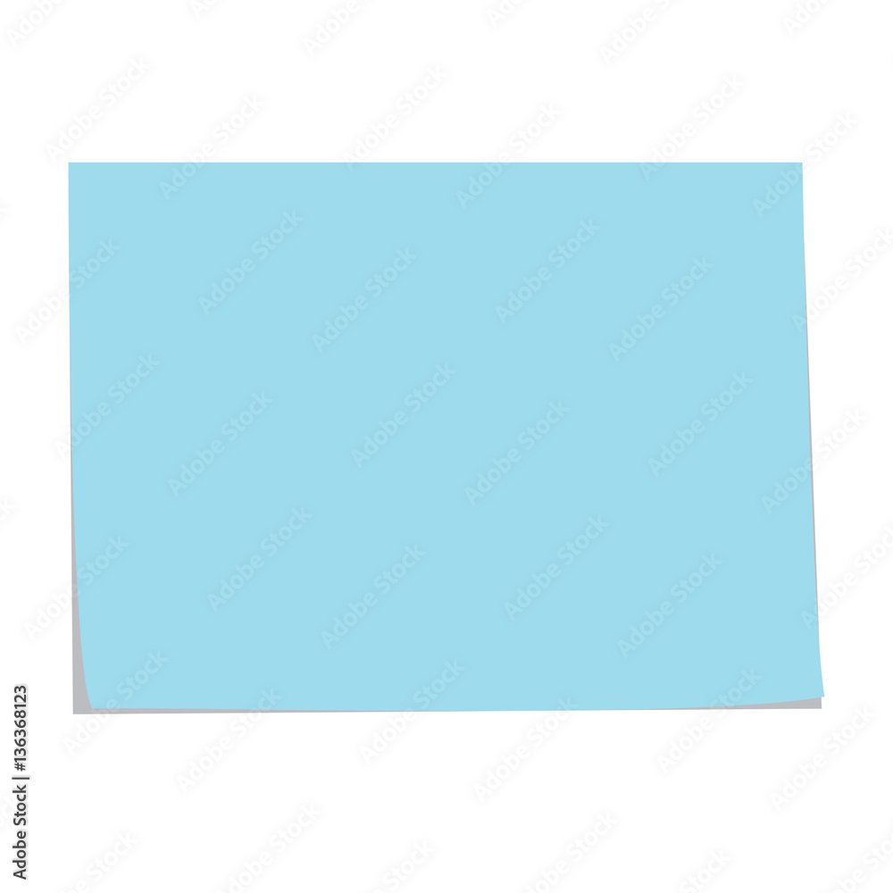 Empty Sticky paper note. Flat design with shadow Empty Sticky paper note. Flat design with shadow