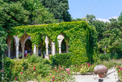  Park pavilion in the Botanical Garden. Balchik, Bulgaria photo
