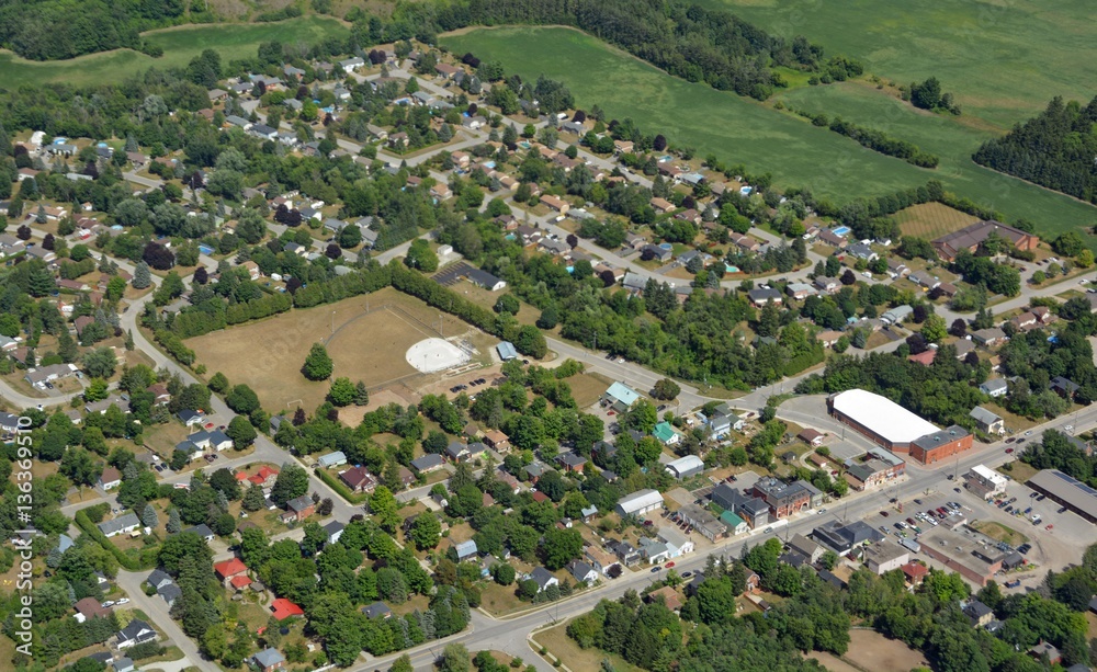 aerial view of Hillsburgh Ontario Canada