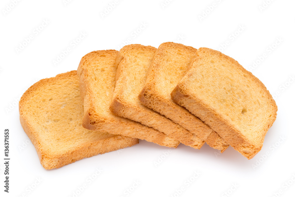 Slices of toast bread on wooden table, top view. Slices of toast bread on wooden table, top view.