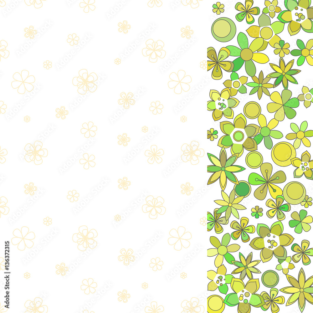 Spring greeting card template.