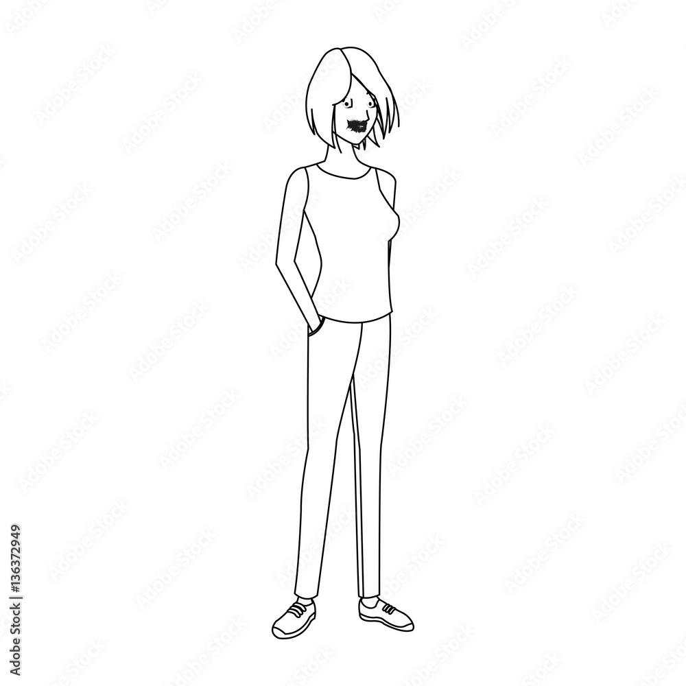 young girl cartoon icon over white background. vector illustration young girl cartoon icon over white background. vector illustration