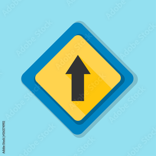 Free Download Ahead Up Arrow sign illustration - GFXLoad