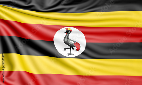 Flag of Uganda, 3d illustration with fabric texture Free Download Flag of Uganda, 3d illustration with fabric texture - GFXLoad