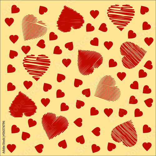 Background in the form of hearts