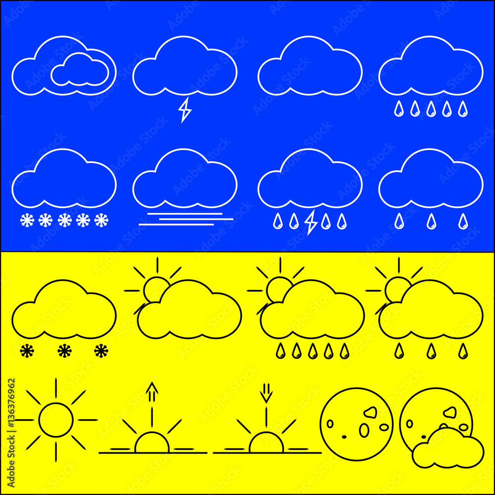 Obraz premium Weather icons