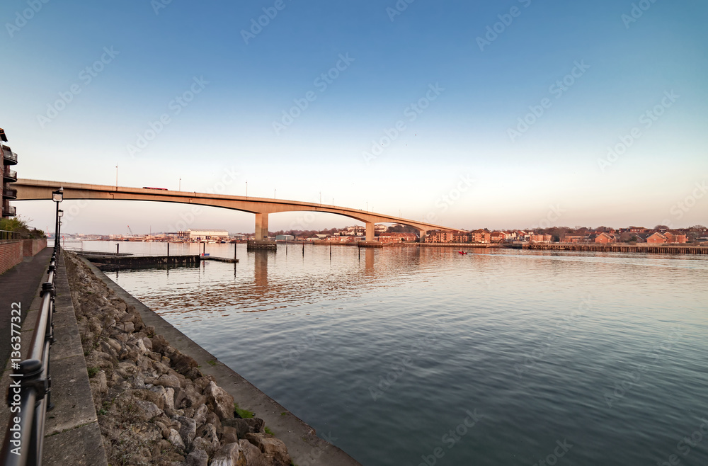 Itchen Bridge over the River Itchen in Southampton