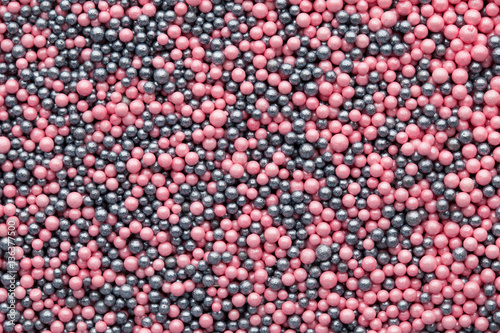 Multicoloured sweet sugar balls. Small ball pattern. © gitusik