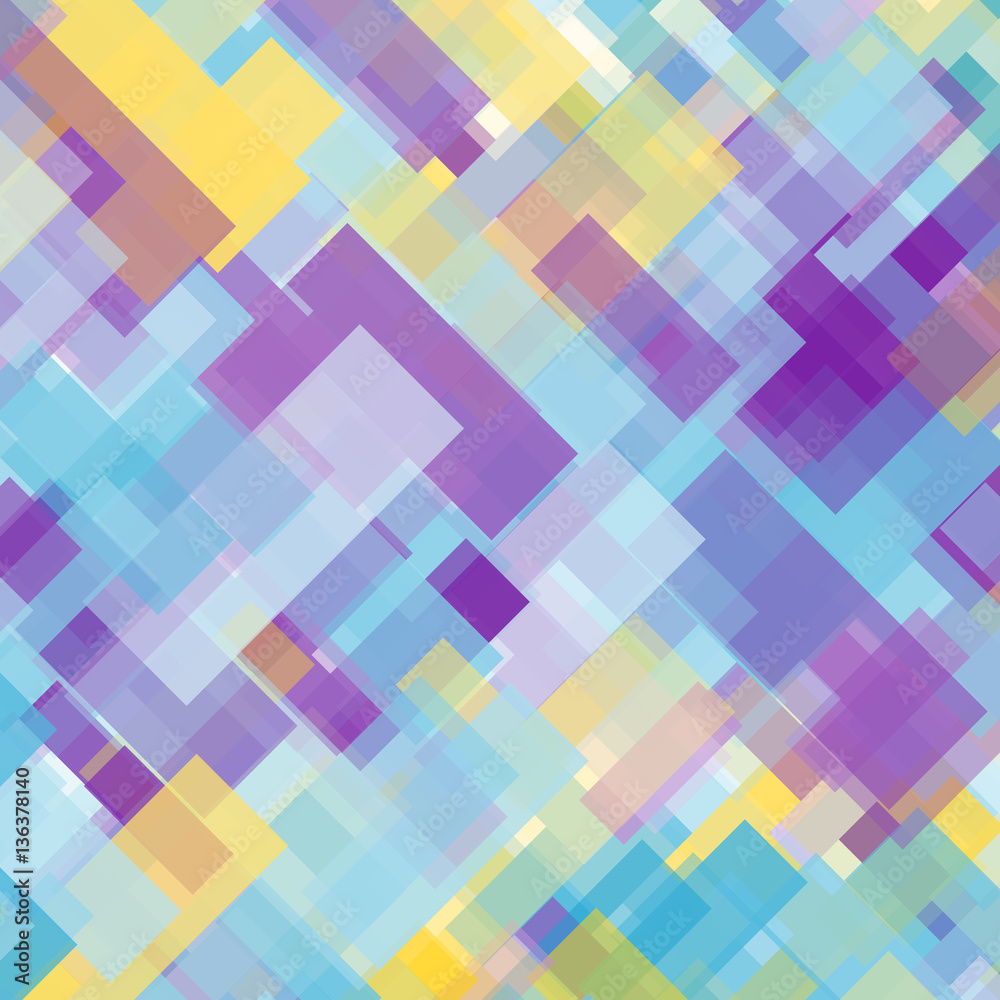 Abstract colorful rectangles background of violet, blue, and yellow shades Abstract colorful rectangles background of violet, blue, and yellow shades
