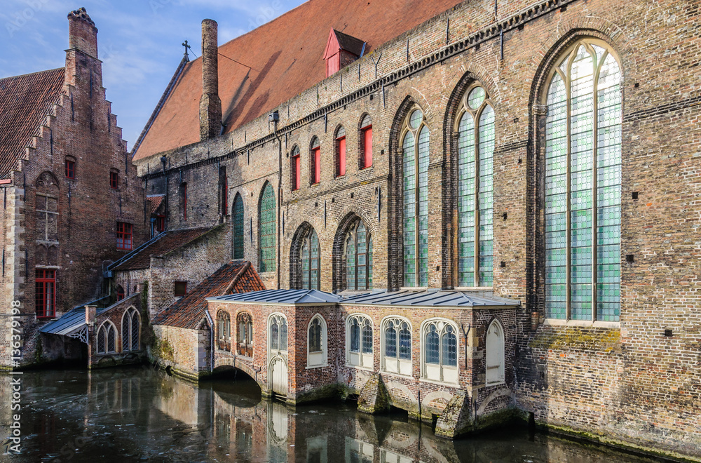 Gothic architecture in Bruges, Belgium
