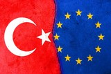 The thin crack in the wall. Flags: Turkey, European Union
