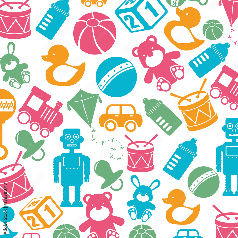 baby toys pattern background vector illustration design baby toys pattern background vector illustration design