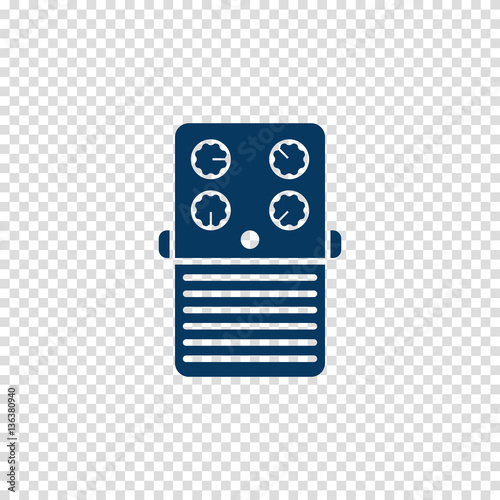 guitar pedal vector icon
