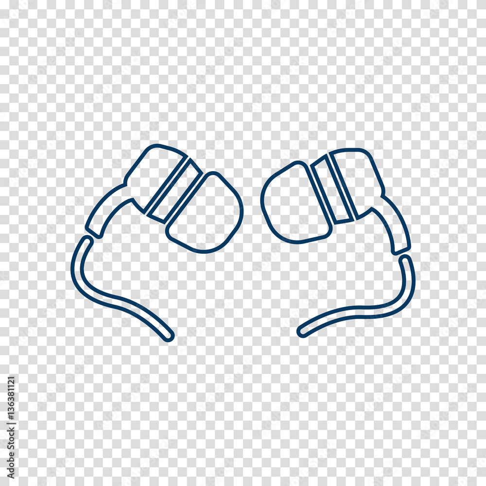 headphones outline vector icon headphones outline vector icon