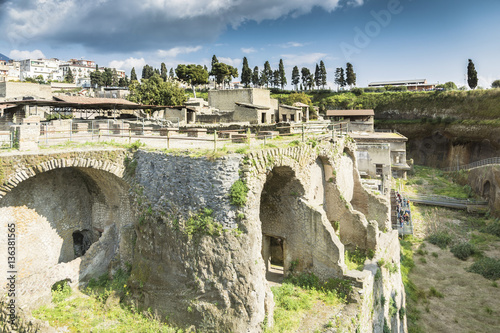 People inside Herculaneum