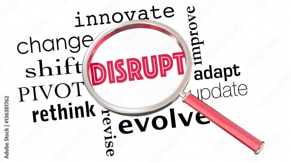 Disrupt Change Innovate Evolve Magnifying Glass 3d Animation Disrupt Change Innovate Evolve Magnifying Glass 3d Animation