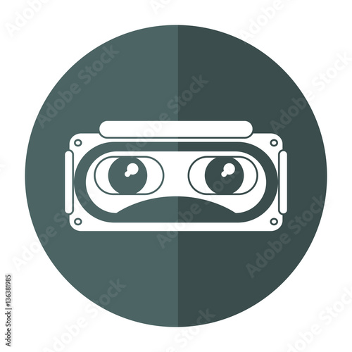 goggles 3d simulation entertaiment shadow vector illustration eps 10