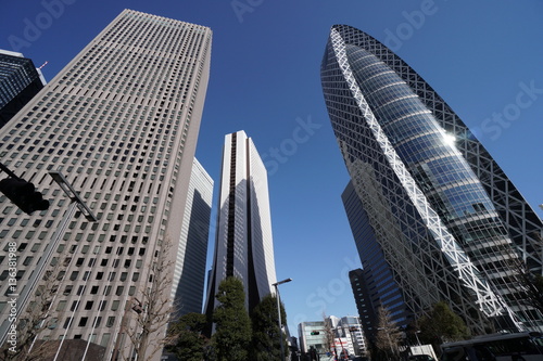 Buildings in Shinjuku  Tokyo  in the morning