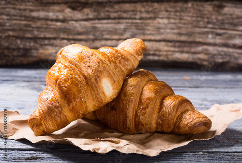 Tasty buttery croissants