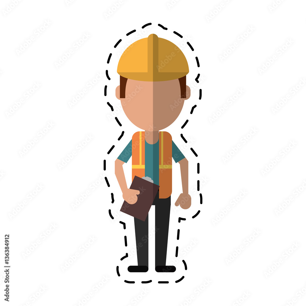 construction man helmet tool belt and helmet-cut line vector illustration eps 10 construction man helmet tool belt and helmet-cut line vector illustration eps 10