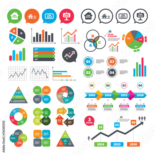 For sale icons. Real estate selling.