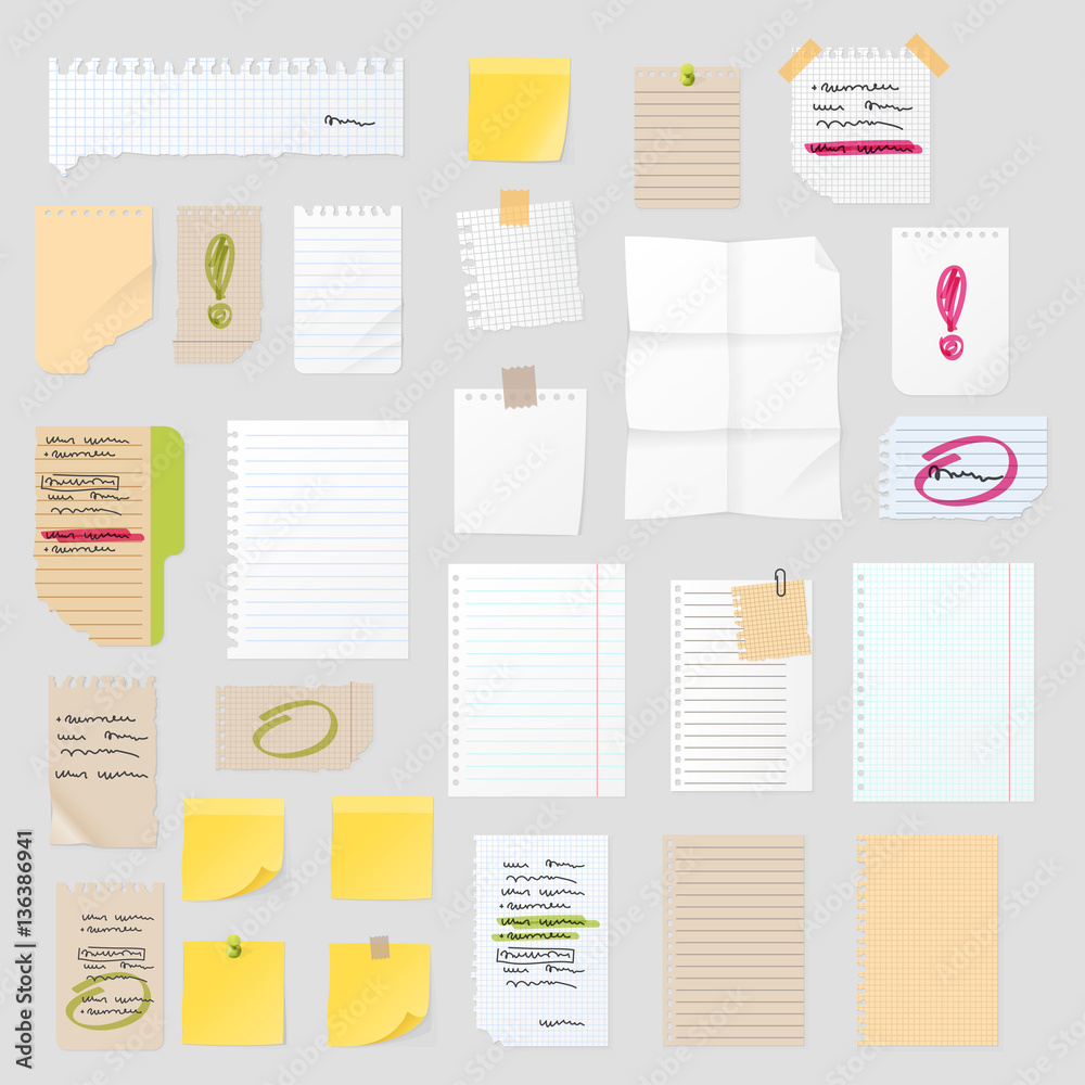 Naklejka premium Sticker notes vector illustration.