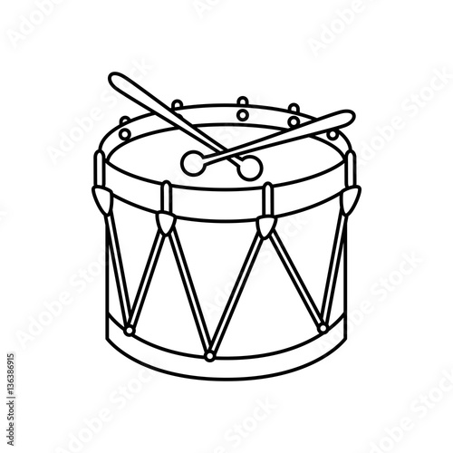 drum instrument isolated icon vector illustration design