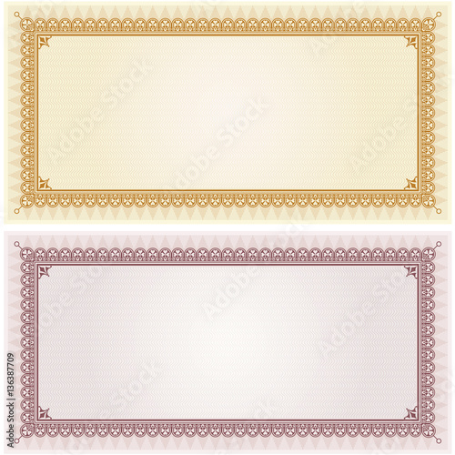Certificate gift coupon blank template border frame background