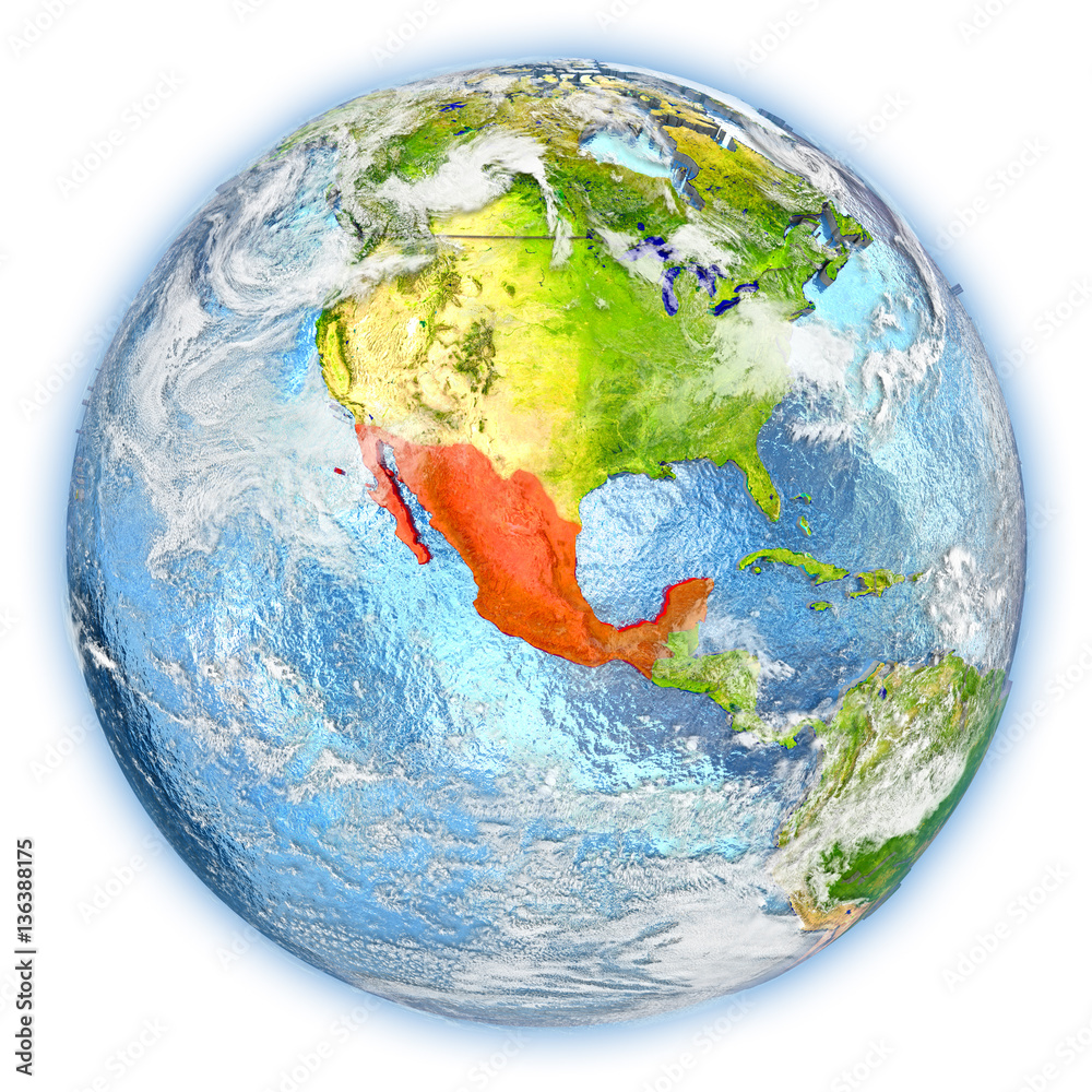 Mexico on Earth isolated Mexico on Earth isolated