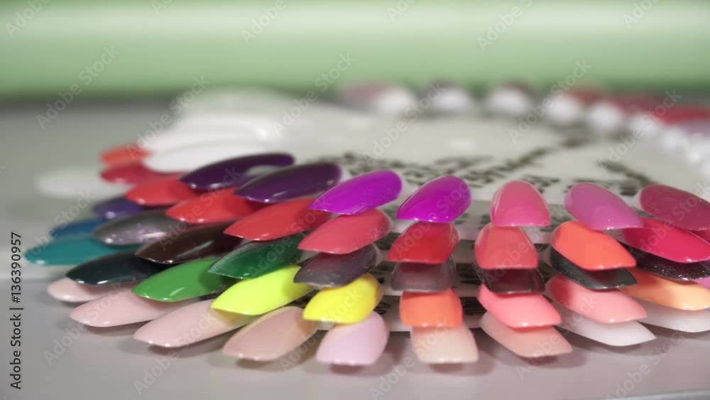 Closeup of colorful nail polish set template Closeup of colorful nail polish set template