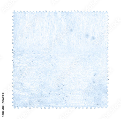 Blank postage stamp background textured isolated on white