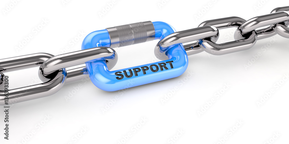 Obraz premium Support / Chain / Metal / 3d