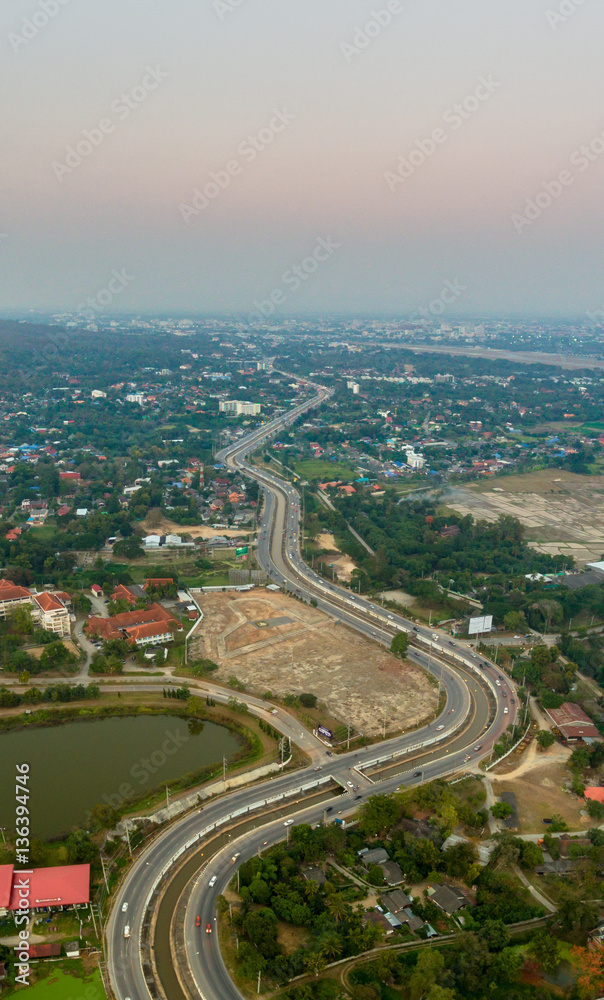 Fototapeta premium Canal Road Chiang Mai, Thailand