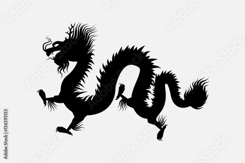 vector illustration Traditional Chinese dragon 