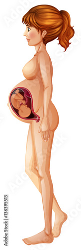 Pregnancy woman with big baby inside
