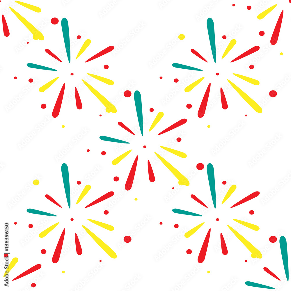 Colorful fireworks pattern