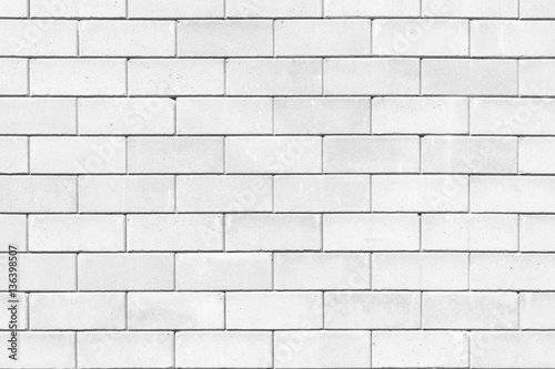 white paint clean brick wall for background.