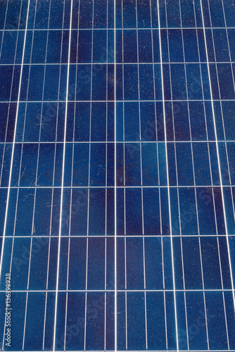 Closeup solar cell panel surface texture