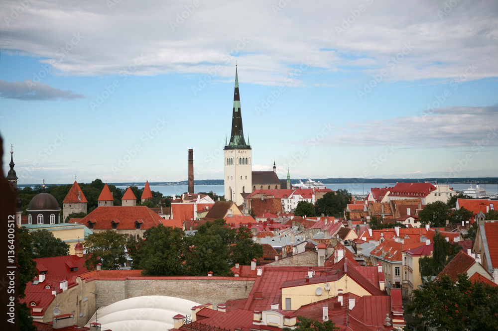 Buildings and streets of old Tallinn