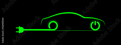 Electric car symbol